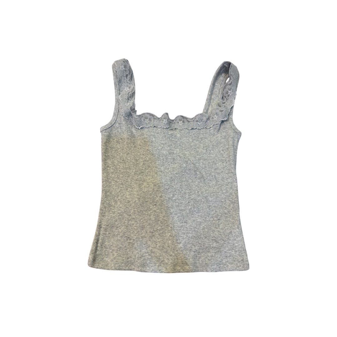 H&M Gray Lace Tank Top (Category: Sleeveless) located in Quezon City. Submitted by brokeahhgirl (Listing ID 1462351350, Image 1). Description: No issue Never worn.