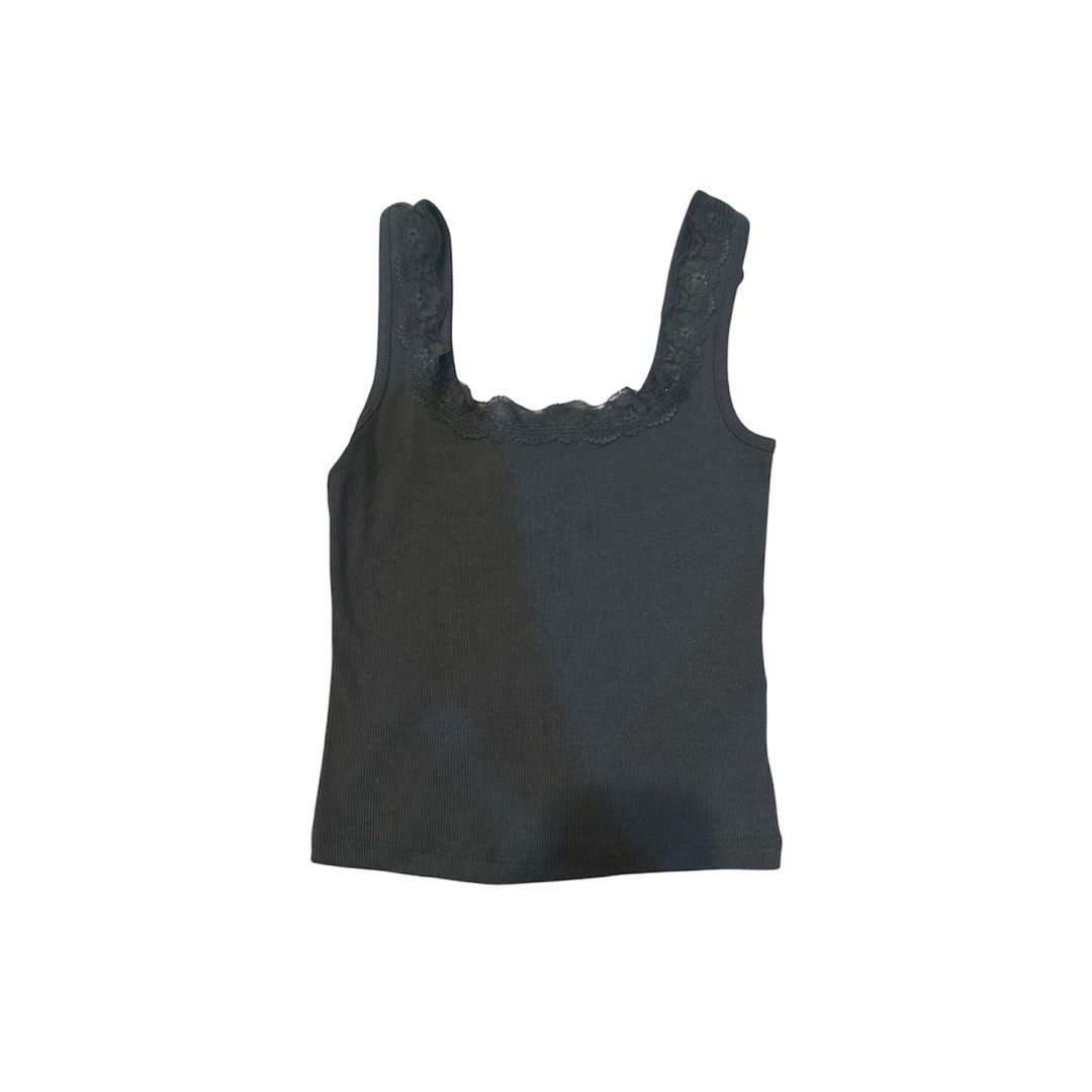 H&M Navy Blue Lace Tank Top (Category: Sleeveless) located in Quezon City. Submitted by brokeahhgirl (Listing ID 1462351192, Image 1). Description: No issue Never worn .