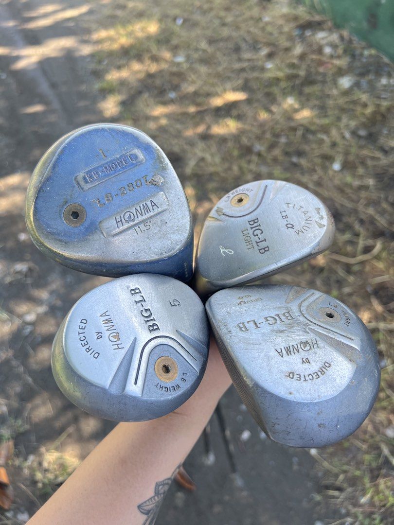 Honma BIG-LB Golf Drivers and Irons Set (Category: Golf) located in Manila. Submitted by livefish.26c802 (Listing ID 1462433754, Image 1). Description: - Set of Honma BIG-LB golf clubs - Includes drivers (10.5° and 11.5°) - Includes a 5 iron - Great for enhancing your golf game.