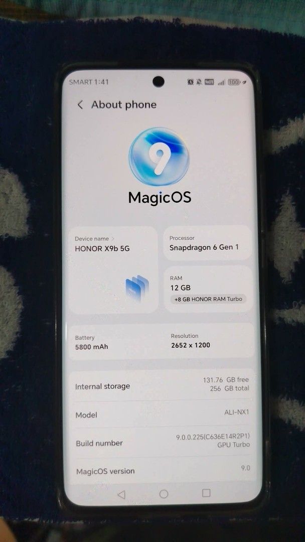 honor x9b (Category: Android Others) located in Bacoor. Submitted by chains08 (Listing ID 1462352933, Image 3). Description: FOR SALE: Honor X9b 5G ✅ 6.78-inch screen, 120Hz smooth display ✅ 12GB RAM + 256GB storage ✅ 5800mAh battery ✅ 108MP main camera ✅ with box ✅ Maganda pa ang kondisyon.