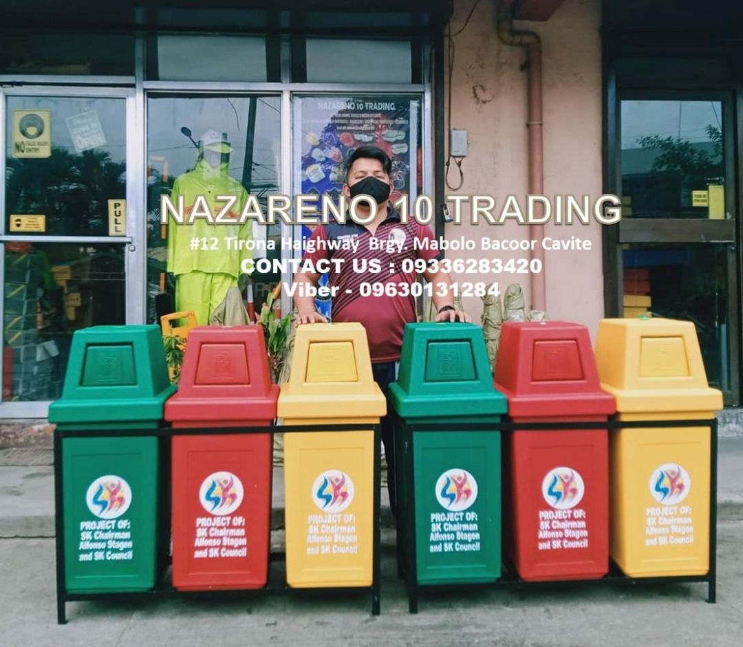 HOODED TRASH BIN SEGREGATION BIN (Category: Looking For) located in Bacoor. Submitted by kajezame.2021 (Listing ID 1462309552, Image 1). Description: HOODED TRASH BIN SEGREGATION BIN for More Details and Discount Contact Ms. Karen NAZARENO 10 TRADING 0963 0131 284 0933 6283 420 0956 7028 557 0933 8559 510 Landline: Look for Ms. Karen (046 ) 416 3920 Also available: • Traffic cone • Parking Block stopper • Hooded trash bin • Road Plastic Barrier •