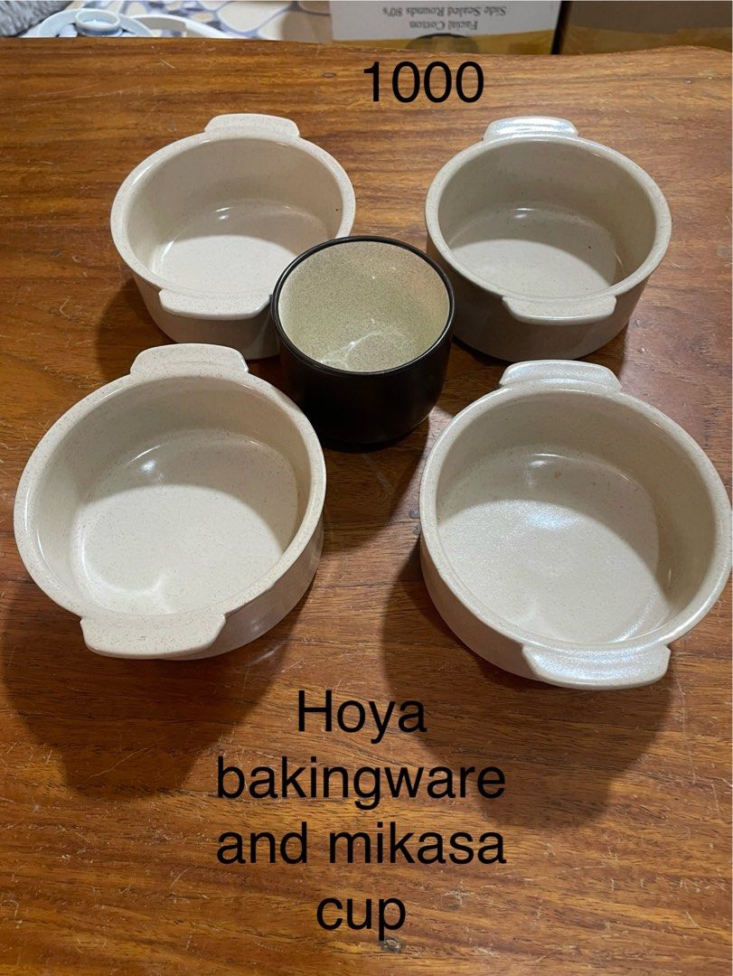 Hoya Baking Dishes and Mikasa Cup Set (Category: Dinnerware & Cutlery) located in Manila. Submitted by simon.0916 (Listing ID 1462435990, Image 1). Description: .