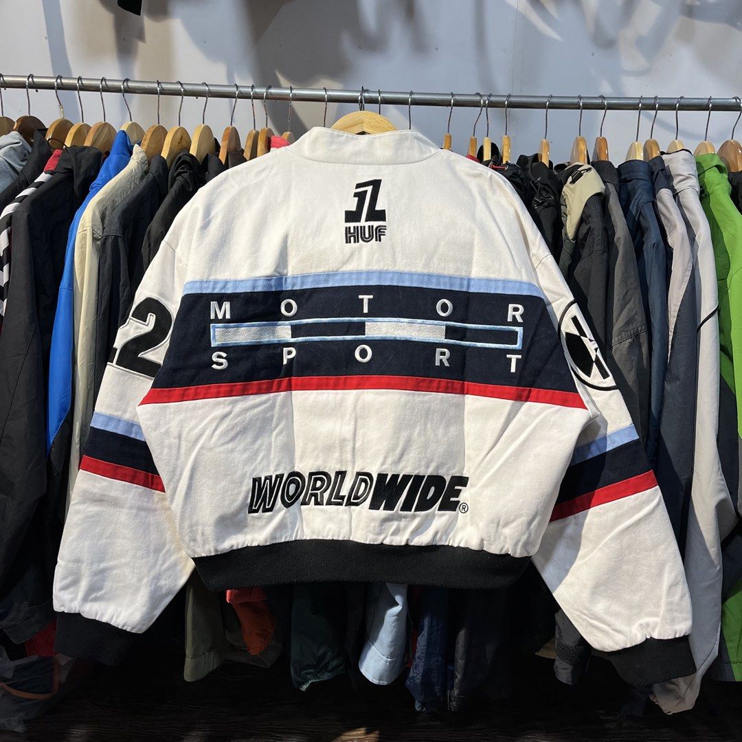 HUF x G Reddy Racing Jacket (Category: Coats, Jackets and Outerwear) located in Kabasalan. Submitted by yourgamiii (Listing ID 1462393470, Image 3). Description: HUF x G Reddy Racing Jacket Large (25Lx25W) Excellent No Issue.