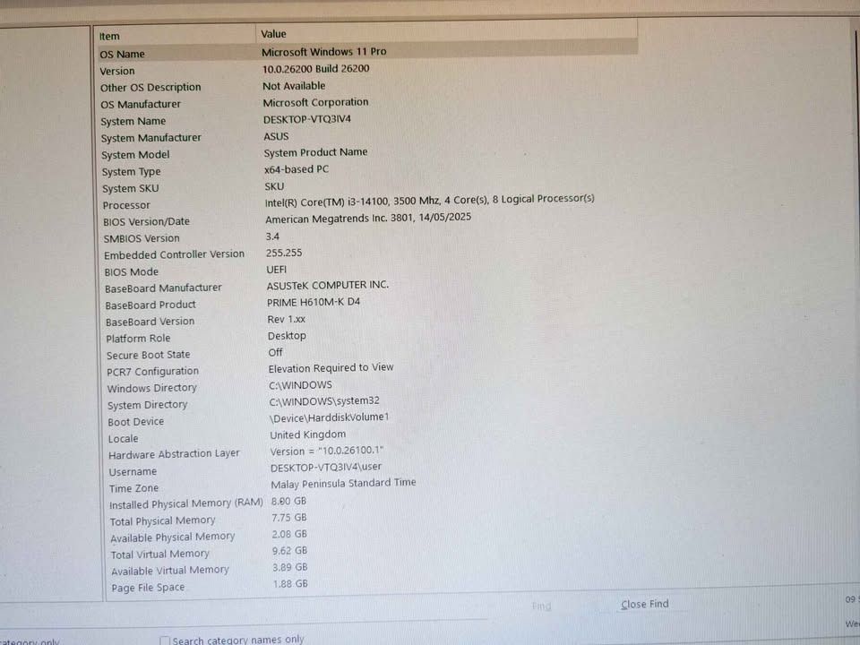 i3 14100 system unit (Category: Desktops) located in Caloocan City. Submitted by warmdog_ce9a94 (Listing ID 1462343544, Image 2). Description: i3-14100 H610M-K D4 UHD 730 8GB DDR4-3200 256GB SATA SSD Neutron Electron 700W Windows 11 Pro Stock cooler.