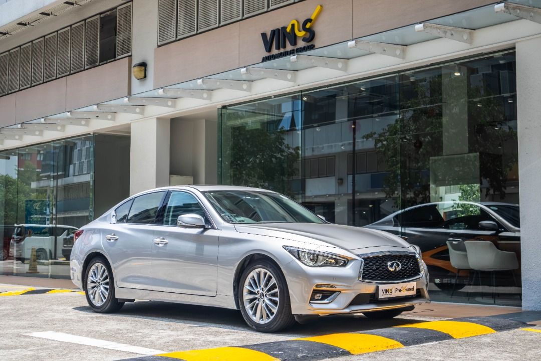 Infiniti Q50 2.0A T Sensory With ProActive Auto (Category: Used Cars) located in Singapore. Submitted by vinsautogroup (Listing ID 1462289771, Image 2). Description: Why Vin's Automotive Group? ✅ 100% loan available ✅ Competitive interest rates ✅ Flexible financing options available for all credit profiles ✅ High trade-in value ✅ Inhouse workshops for convenience 🏆 SGX-listed 🏆 Established since 1987, SME500 Award Winner 🏆 100s of 5-star listi