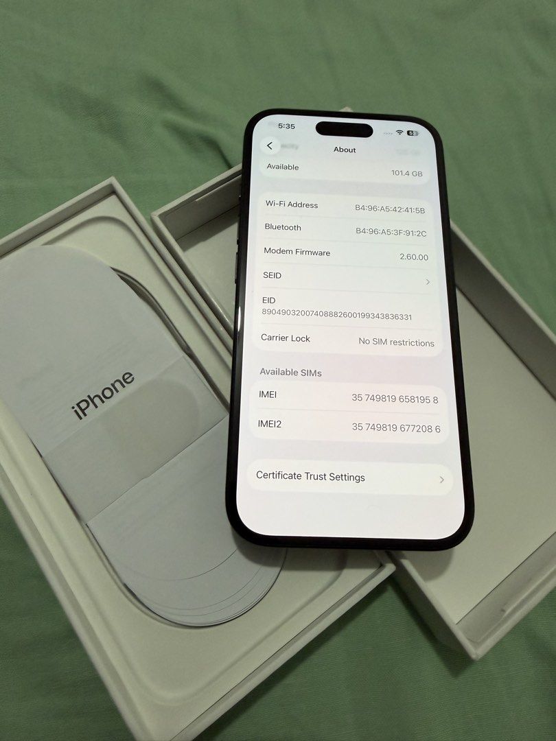 iPhone 16 128GB BLACK (Category: iPhone 16 Series) located in Manila. Submitted by mabanglo.dex (Listing ID 1462291929, Image 3). Description: NO ISSUE / CAN PASS AS BRAND NEW SUPER RUSH SALE RFS: need funds for my ojt.