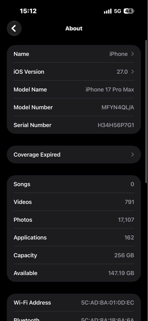 iPhone 17 Pro Max 256GB - 100% 電 14cycle count （分類：iPhone 17 Series）位於 Hong Kong。 由 6fikntn2y8 提交（商品編號 1462380922，圖片 1）。簡介： 面交，無花無崩,任check 地點可就 港九新界 Selling an iPhone 17 Pro Max with 256GB storage. Battery health is at 100% with only 14 cycle counts. Manufactured July 2025, first used September 2025. Plenty of storage available for all your photos and apps. Message if interested.。