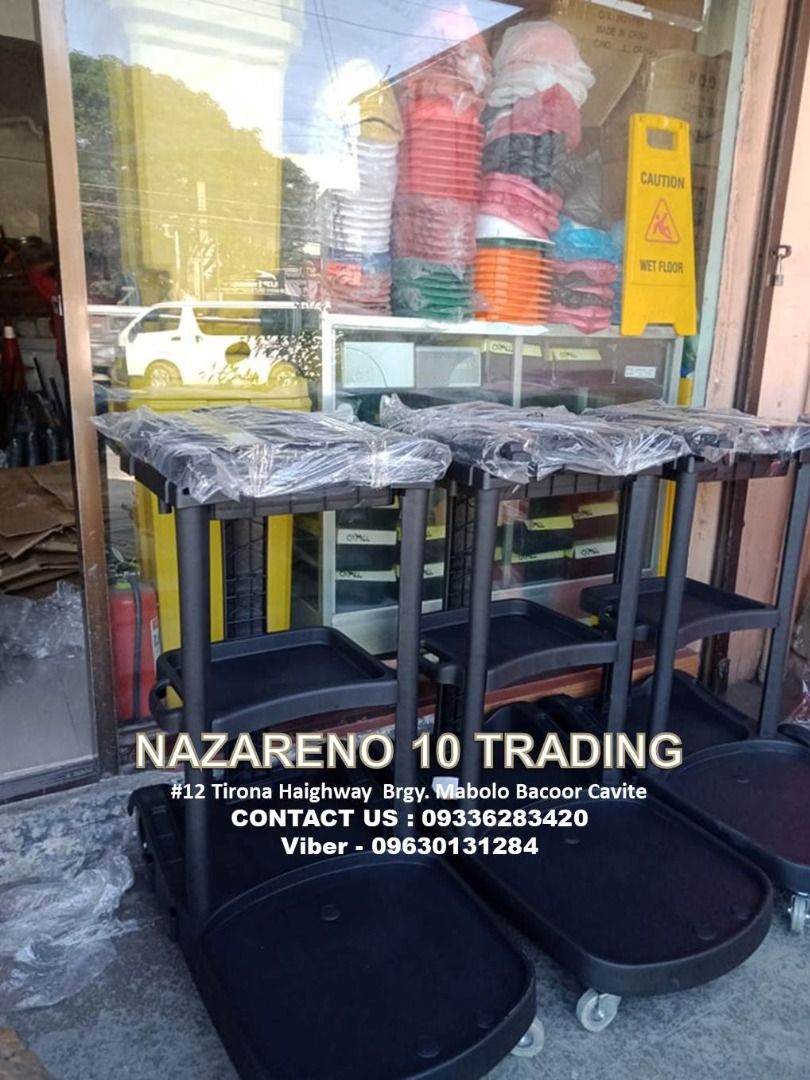 JANITORIAL CLEANING CART (Category: Looking For) located in Bacoor. Submitted by kajezame.2021 (Listing ID 1462340301, Image 1). Description: JANITORIAL CLEANING CART For More Details and Discount Contact Ms. Karen NAZARENO 10 TRADING 0963 0131 284 0933 6283 420 0956 7028 557 0933 8559 510 Landline: Look for Ms. Karen (046 ) 416 3920 Also available: • Traffic cone • Parking Block stopper • Hooded trash bin • Road Plastic Barrier • Spill boom • Fi