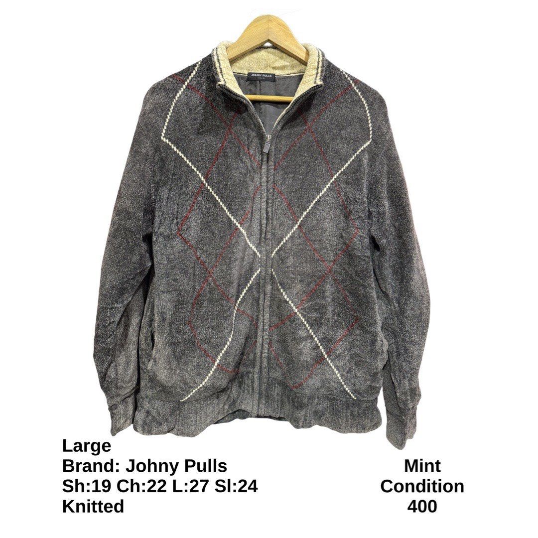 Johny Pulls knitted Zipper Jacket (Category: Coats, Jackets and Outerwear) located in Bulacan. Submitted by rlemonfashionshop (Listing ID 1462274761, Image 1). Description: Premium Class Quality Items. Actual Item on Photo with Good/Mint Condition. Message us for inquiries, more information and confirmation. Wash before wearing. Thank you so much..