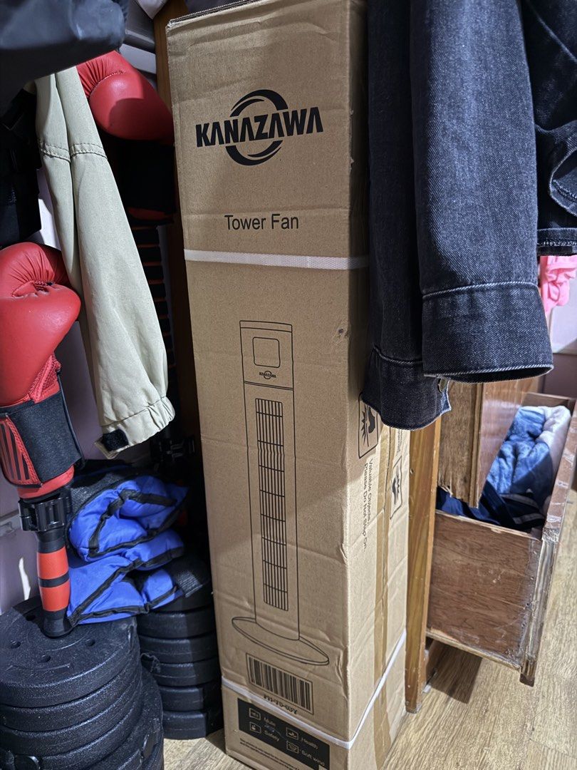 Kanazawa Tower Fan with Remote Control (Category: Fans) located in Manila. Submitted by chiddenleaf (Listing ID 1462277072, Image 3). Description: - White Kanazawa Tower Fan - Includes Remote Control for easy operation - Digital display shows room temperature - Multiple speed settings for customized cooling - Timer function for convenience - Perfect for cooling down any room - Original box included.