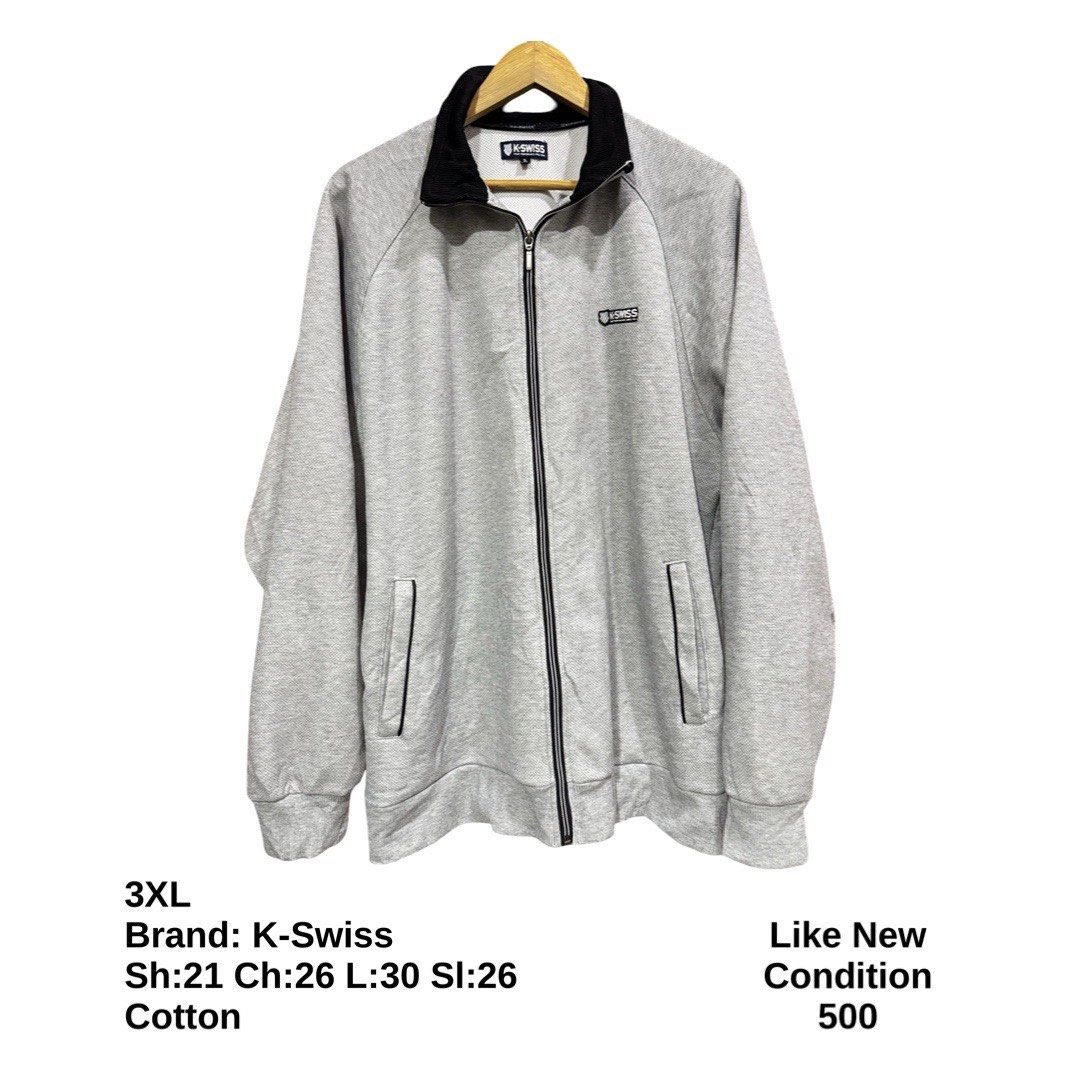 K-Swiss Track Jacket (Category: Coats, Jackets and Outerwear) located in Bulacan. Submitted by rlemonfashionshop (Listing ID 1462274395, Image 1). Description: Premium Class Quality Items. Actual Item on Photo with Good/Mint Condition. Message us for inquiries, more information and confirmation. Wash before wearing. Thank you so much..