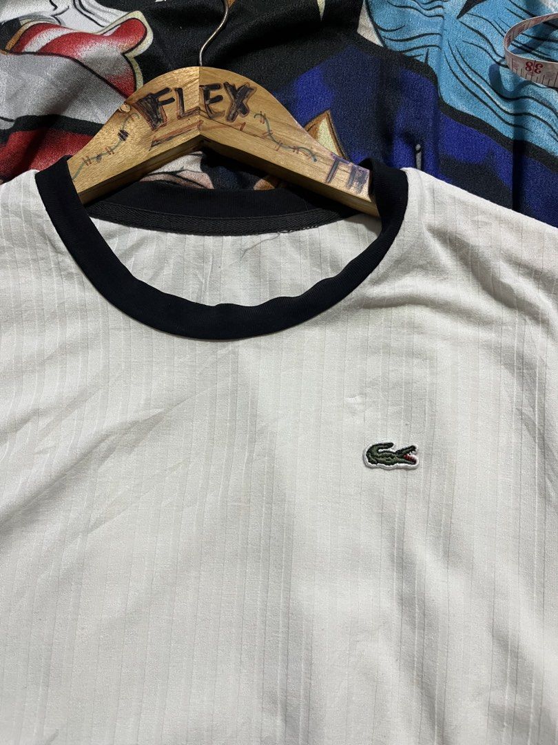 Lacoste Ribbed Ringer Shirt (Category: Tshirts & Polo Shirts ) located in Manila. Submitted by flex_curation (Listing ID 1462392993, Image 2). Description: 21x27 IN VERY GOOD CONDITION BACOOR CAVITE LOC.