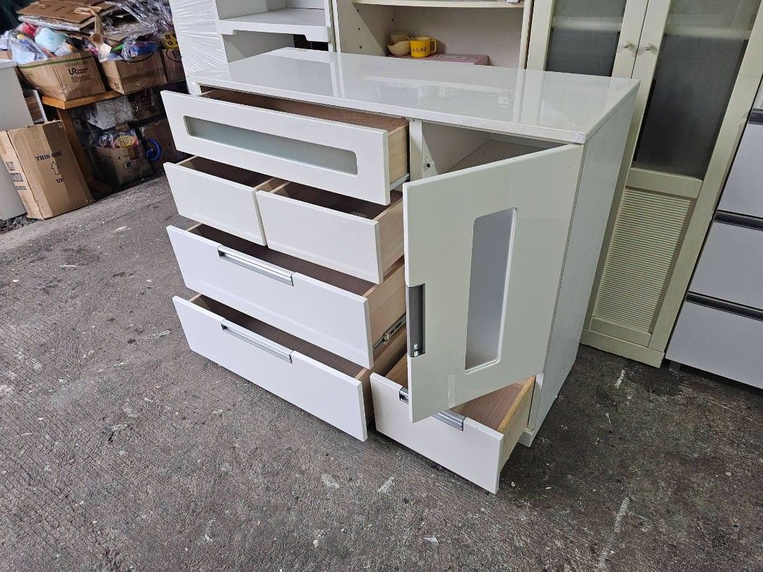 Lateral Cabinet (Category: Shelves, Cabinets & Racks) located in Meycauayan. Submitted by marygracecasimiro (Listing ID 1462439333, Image 3). Description: Lateral Cabinet (DUCO) ✔L-47 H-37.5 W-17.5 inches 📏 ✔1 Doors,1 Shelfs & 5 Drawers 🗄 ✔Laminated 🔖 ✔️Compress & Plywood Back! 💢 ✔Scratches As-is! 👌💚.