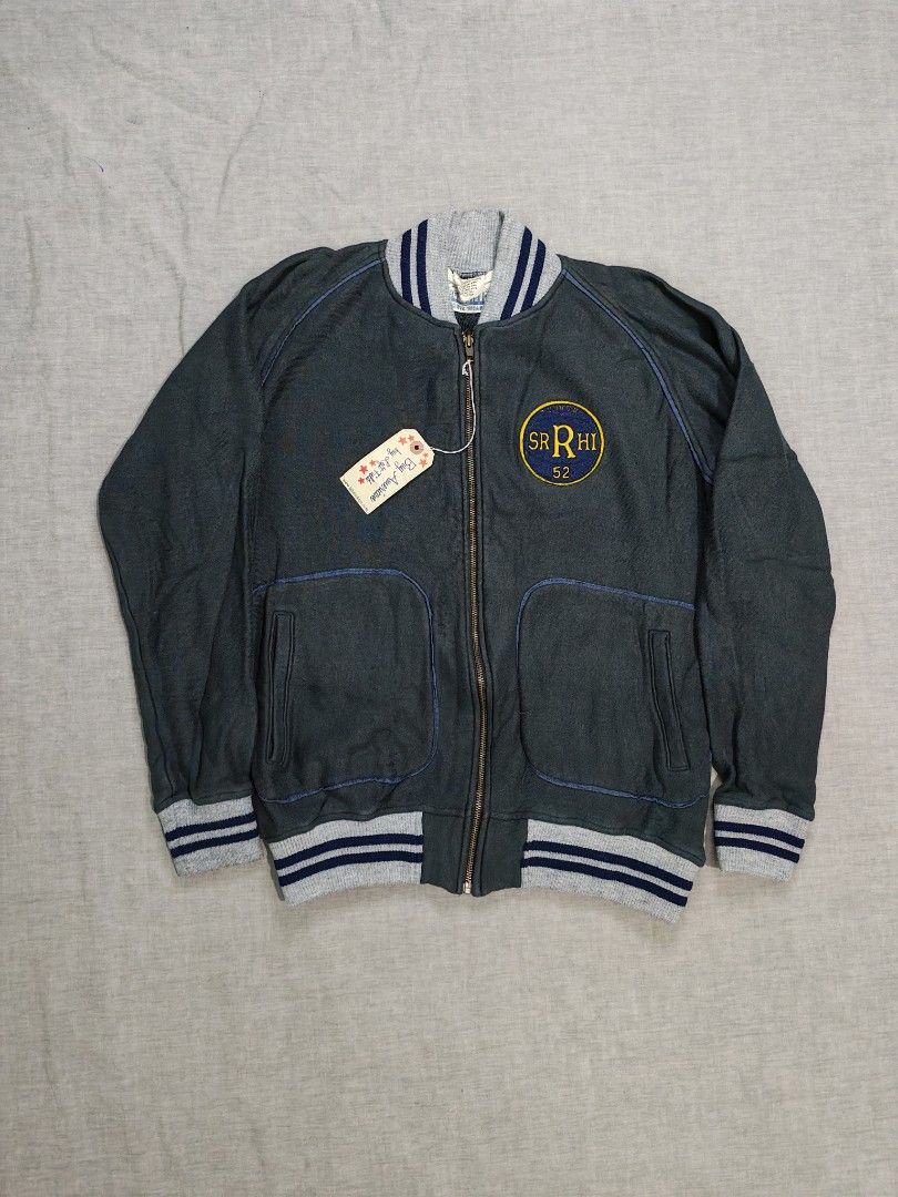 Left field nyc ring-spun cotton fullzip varsity sweatshirt jacket (Category: Coats, Jackets and Outerwear) located in Baguio. Submitted by used_clothing2600 (Listing ID 1462272067, Image 2). Description: Left field nyc ring-spun cotton fullzip varsity sweatshirt jacket made in usa size medium no issues pit to pit 23 inches length 26 inches.