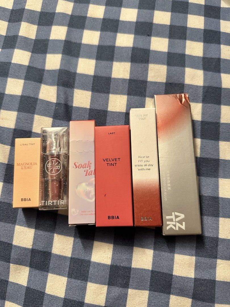Lipstain/Liptints Take All (Category: Makeup) located in Quezon City. Submitted by stuffzxonsale (Listing ID 1462297129, Image 1). Description: These are for take all only. Swatched once. Like New and Authentic RFS - not into make ups MOP - gcash/maribank/gotyme DEL - ggx lalamove jnt PM FOR Inquiries .