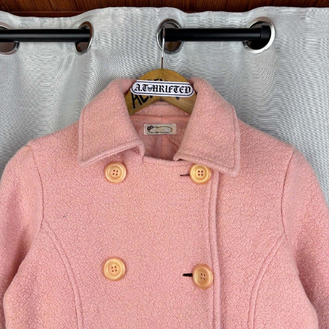 Liz Lisa Pink Double-Breasted Wool Blend Coat (Category: Coats, Jackets and Outerwear) located in Tanza. Submitted by aldrintamayo (Listing ID 1462305446, Image 3). Description: - Cute pink double-breasted coat - Textured wool blend fabric - Flattering cinched waist detail - Button closure - Two minimal tear - Two front pockets - Perfect for cooler weather - Adds a pop of color to your outfit.