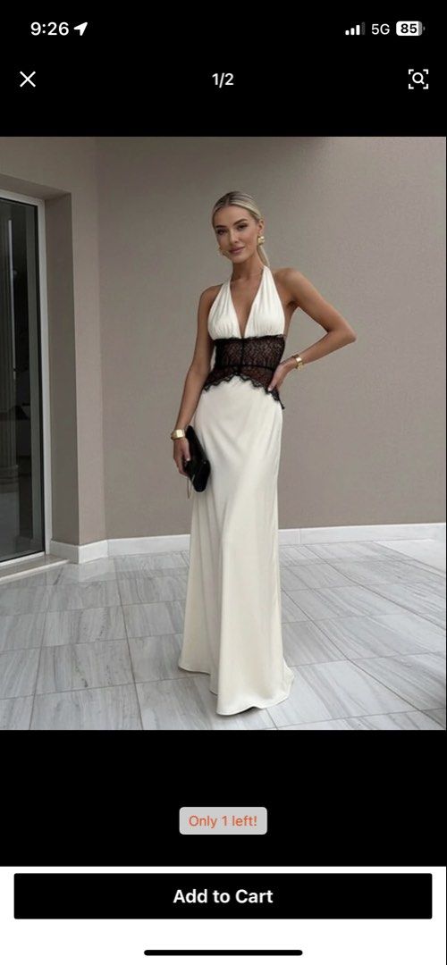 Long Satin Lace Dress (Category: Dresses) located in Caloocan City. Submitted by loveshanks (Listing ID 1462269531, Image 3). Description: used once only for height reference: 5’.