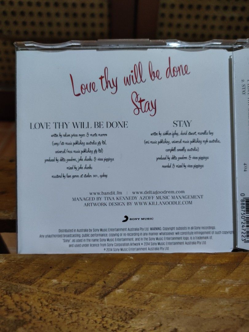 Love Thy Will Be Done Delta Goodrem (Category: CDs & DVDs) located in Paranaque City. Submitted by jnthn.c (Listing ID 1462401803, Image 3). Description: nm to m.
