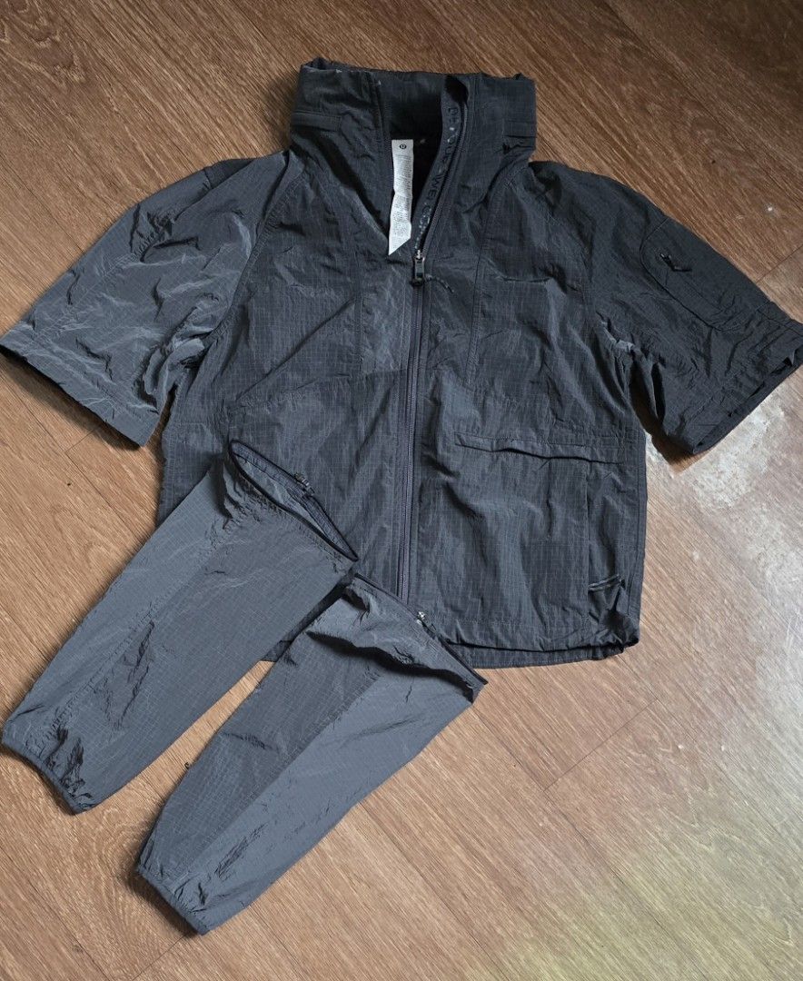 Lululemon Convertible Ripstop Hiking Jacket (Category: Coats, Jackets and Outerwear) located in Quezon. Submitted by archivesss_666 (Listing ID 1462392912, Image 3). Description: - Lululemon Convertible Jacket - Versatile design: Wear as long sleeve or short sleeve - Durable ripstop material - Features a hood and front zipper closure - Two convenient front pockets - Detachable sleeves for customizable coverage - Ideal for hiking and outdoor activ