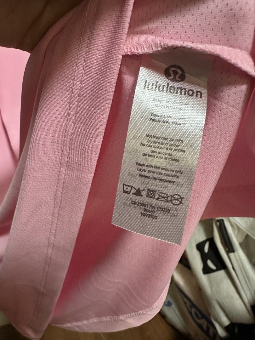 Lululemon Dri-Fit shirt (Pink) (Category: Activewear) located in Marikina City. Submitted by tziescloset (Listing ID 1462318499, Image 3). Description: 📌 Brand new 📌 Fits Large to XXL 📌 W - 19.5” pit to pit .