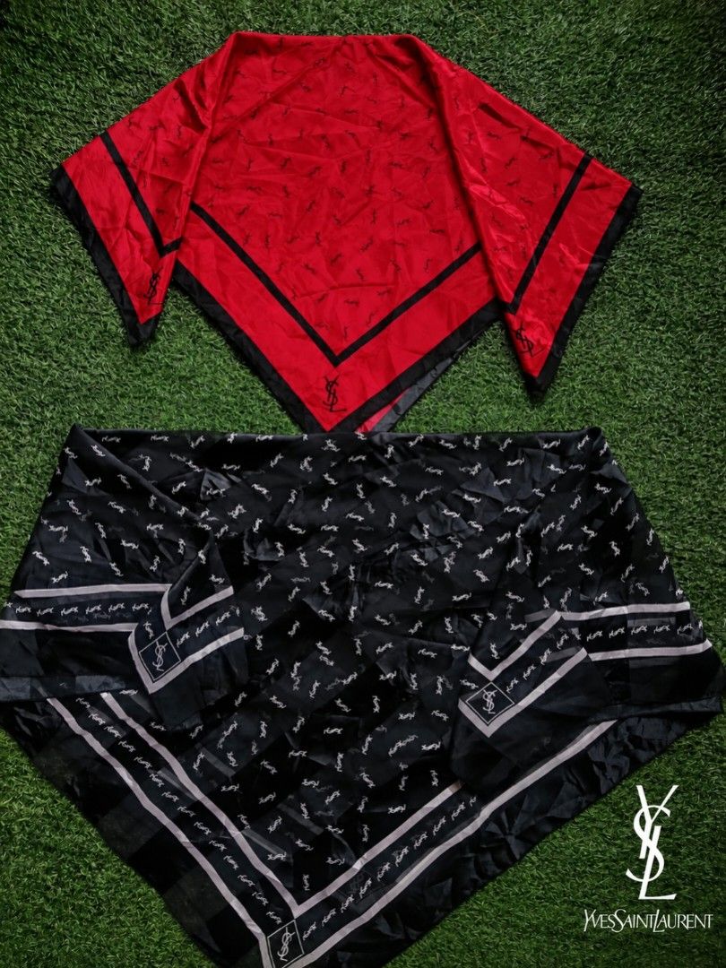 LUXURY Silk Scarf, HERMES , YSL , VERSACE (Category: Luxury Accessories) located in Davao. Submitted by eve_vintage (Listing ID 1462263934, Image 3). Description: LUXURY Silk Scarf, HERMES , YSL , VERSACE -ALL is in Excellent Condition 2 Hermes 2 YSL 1 Alfredo Versace ASPACK for 1500.