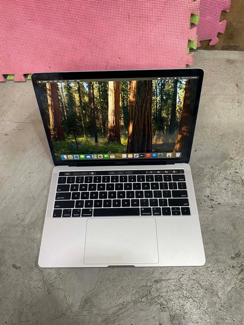 Macbook Pro 2019 13-inch (Touchbar) (Category: Laptops & Notebooks) located in Batangas. Submitted by user.080131 (Listing ID 1462410056, Image 2). Description: MacBook Pro 2019 13inch Processor 1.4 GHz Quad-Core IntelCore i5 GraphicsIntel Iris Plus Graphics645 153MB Memory8 GB Storage 128SSD MacOSSequoia 15.7.3 Health Information Cycle Count: 903 Condition: Normal.