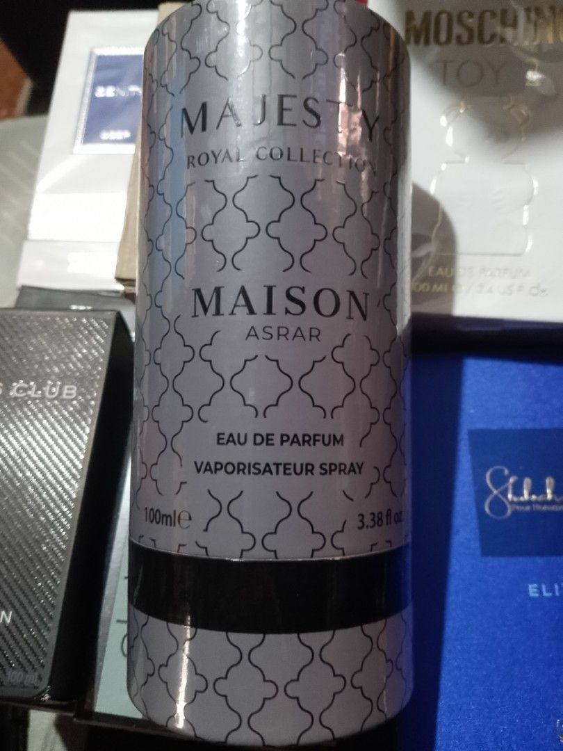 Maison Asrar Majesty Eau De Parfum (Category: Fragrance & Deodorants) located in Manila. Submitted by tebbys (Listing ID 1462277916, Image 1). Description: 100ml Brand New Sealed .