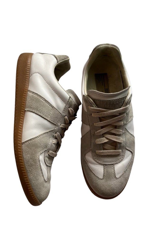 Maison Margiela Gats (Category: Sneakers & Footwear) located in Compostela. Submitted by helvtica (Listing ID 1462435303, Image 1). Description: Maison Margiela Gats white colorway Size: 41 / 8 Issue(s): worn M/Mine: ₱ 3,000.