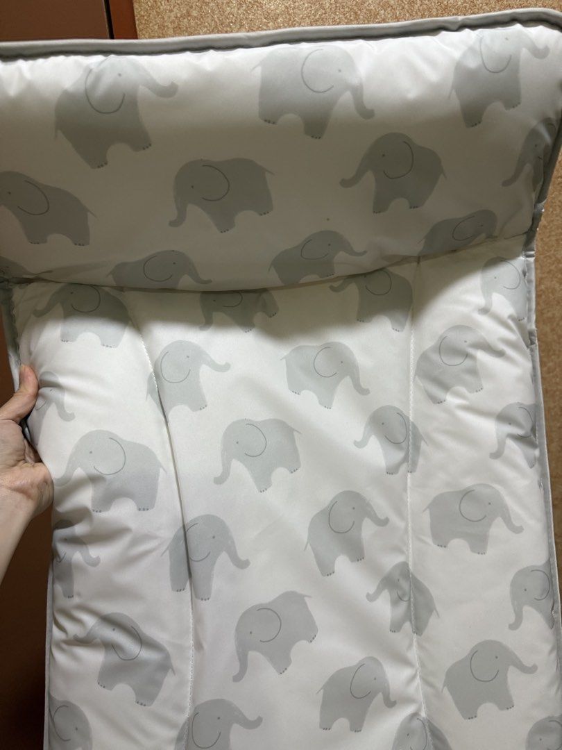 Mamas & Papas Elephant Print Diaper Changing Mat (Category: Changing Mats & Accessories) located in Cebu City. Submitted by jillianmariebascones (Listing ID 1462386560, Image 3). Description: - Cute elephant print changing mat from Mamas & Papas. - Easy to wipe clean with a damp cloth. - Soft and padded for baby's comfort. - Ideal for nappy changes at home or on the go. NEVER USED. But no packaging..