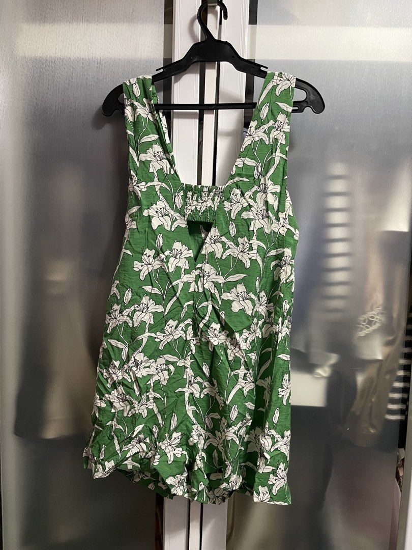 Mango printed romper (Category: Rompers) located in Cainta. Submitted by freeingspaces (Listing ID 1462393052, Image 3). Description: Used once only S3.