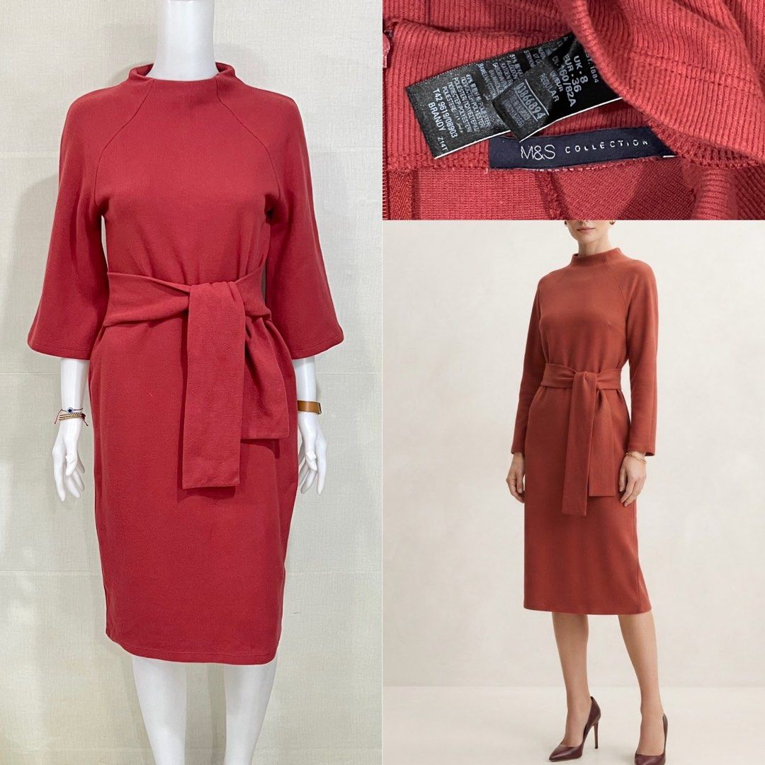 Marks & Spencer Belted Dress (Category: Dresses) located in Cebu City. Submitted by kei.flmn (Listing ID 1462371873, Image 1). Description: 📌PLEASE READ BEFORE MAKING AN OFFER Excellent Condition (No issues) Slightly Thick Size:Fits Small (S) - [x] Flat Lay Measurements (in inches): - [x] Bust: 36” | Waist: 30” - [x] Length Reference: Mannequin Height : 5’4” (First-come, first-served basis) Due to an increased number of joy reservers and fake bu
