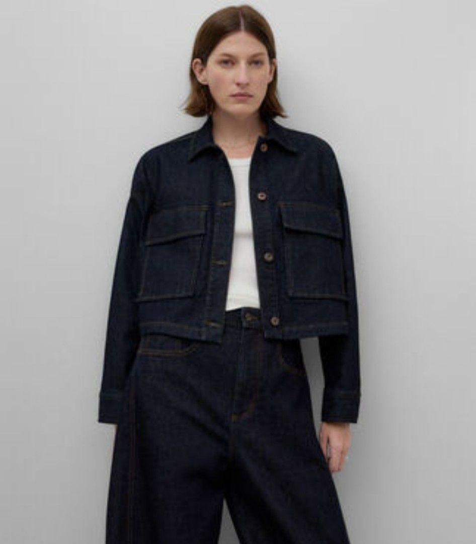 Marni denim boxy jacket (Category: Coats, Jackets and Outerwear) located in Manila. Submitted by PrinceDani.Clothing (Listing ID 1462395747, Image 2). Description: marni denim boxy jacket 36 on tag large fit 22in width 21in length excellent condition .