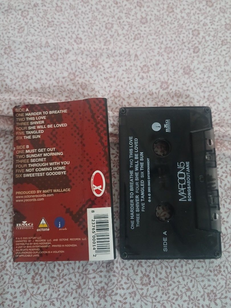 Maroon 5 Songs About Jane Cassette Tape (Category: Music Scores) located in Pili. Submitted by marktoraldo (Listing ID 1462437151, Image 2). Description: 500 Add sf Gcash mop. ty .