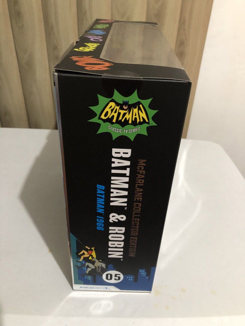 McFarlane DC Multiverse Batman & Robin 1966 Collector Edition (Category: Figurines & Statues) located in Marikina City. Submitted by cyber_sosa (Listing ID 1462407504, Image 3). Description: - McFarlane Toys DC Multiverse Batman & Robin Collector Edition -Inspired by the classic 1966 TV series -Includes both Batman and Robin figures -Comes with accessories and display elements -Perfect for any Batman fan's collection -Box is in good condition.