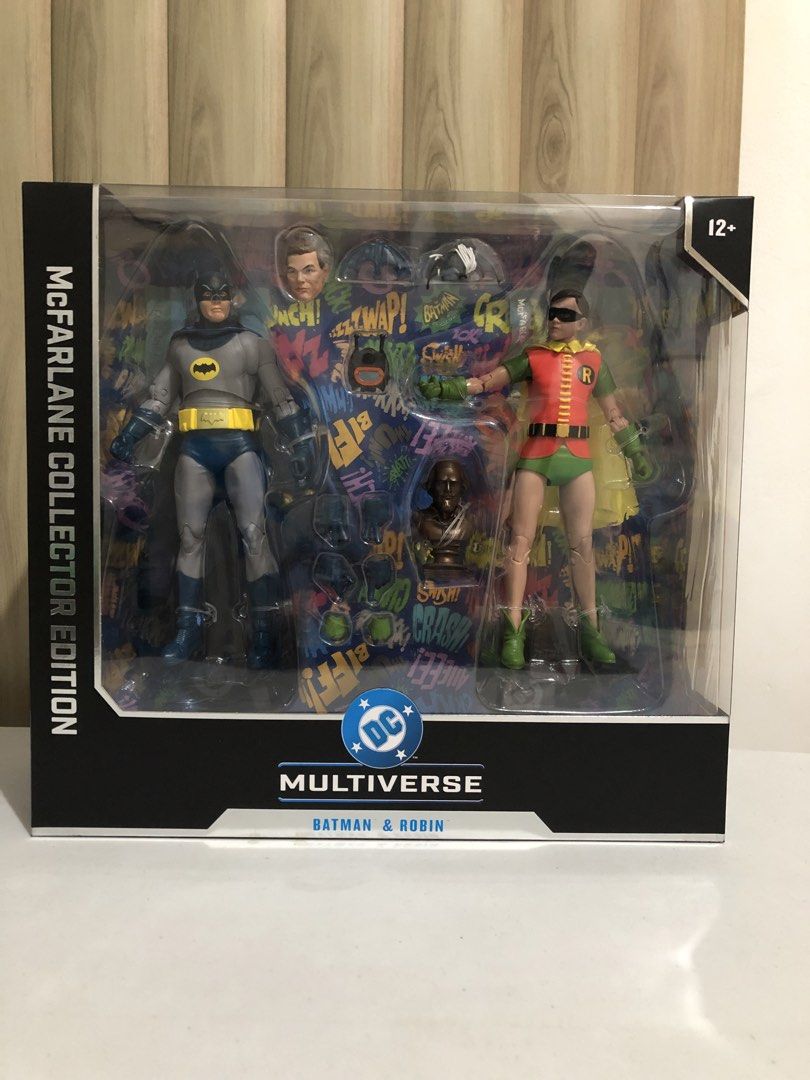 McFarlane DC Multiverse Batman & Robin 1966 Collector Edition (Category: Figurines & Statues) located in Marikina City. Submitted by cyber_sosa (Listing ID 1462407504, Image 1). Description: - McFarlane Toys DC Multiverse Batman & Robin Collector Edition -Inspired by the classic 1966 TV series -Includes both Batman and Robin figures -Comes with accessories and display elements -Perfect for any Batman fan's collection -Box is in good condition.