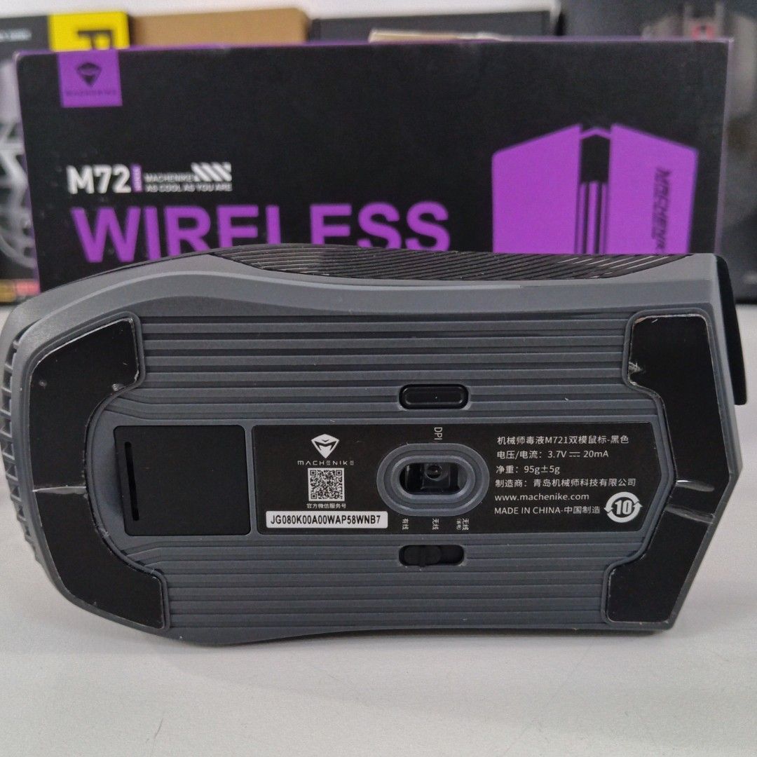 Mechenike M721 Wireless Gaming Mouse (Category: Mouse & Mousepads) located in Caloocan City. Submitted by coolgem_3f10a0 (Listing ID 1462402563, Image 3). Description: - Mechenike M721 Wireless Mouse - Dual Mode Connectivity: 2.4G Wireless & Bluetooth - Adjustable DPI for precision control - Built-in rechargeable battery (charging cable included) - Ideal for gaming and everyday productivity - Check photos for actual item condition.