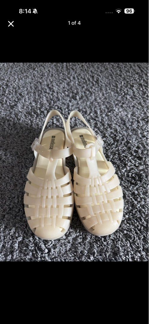 Melissa Jelly Sandals - Cream/Translucent (Category: Flats & Sandals) located in Manila. Submitted by angelaiza52734 (Listing ID 1462263082, Image 1). Description: - Cute cream-colored Melissa jelly sandals - Classic fisherman style - Adjustable buckle strap - Ideal for beach days or casual wear - Easy to clean and comfortable - A fun addition to any summer outfit.