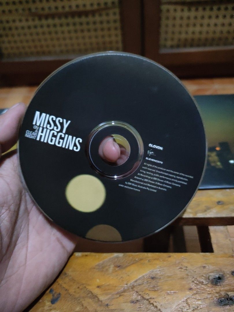 MISSY HIGGINS - ON A CLEAR NIGHT - CD (Category: CDs & DVDs) located in Paranaque City. Submitted by jnthn.c (Listing ID 1462395919, Image 3). Description: nm.