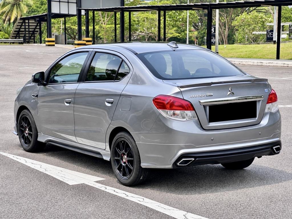 Mitsubishi Attrage 1.2 CVT (A) (Category: Used Cars) located in Singapore. Submitted by m_macztech (Listing ID 1462286258, Image 3). Description: ➡️ Features 1.2l DOHC 12 valves MIVEC engine, invecs-iii CVT auto transmission, traction control, keyless entry, push start/stop, multi steering control, airbag. ℹ️ Accessories Leather seats, sports rims, Android player with Bluetooth/CarPlay/reverse camera, multi function steering, retractable side mir