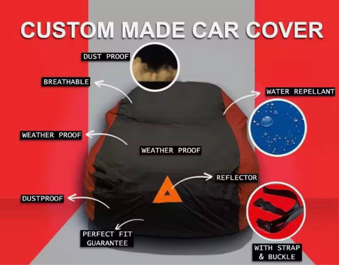 Mitsubishi Xpander Car Cover (Category: Upholstery, Seatcovers and Other Interior Parts and Accessories) located in Marikina City. Submitted by xiaomijia (Listing ID 1462326304, Image 1). Description: Car cover compatible with Mitsubishi Xpander. Dark green color with orange details. Bag included. RFS: not used anymore. Still in good condition, but a bit dirty due to storage. Compatible with Xpander models 2019 to 2024. Might not fit Xpander cros