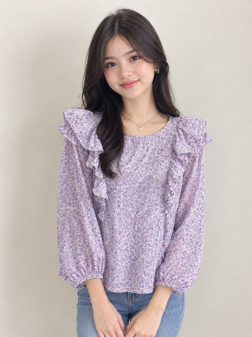 MNG Tiny Floral Top (Category: Blouses) located in Los Banos. Submitted by lopecruz (Listing ID 1461435788, Image 1). Description: 19"armpit laid flat 19"length Like new condition S-M.
