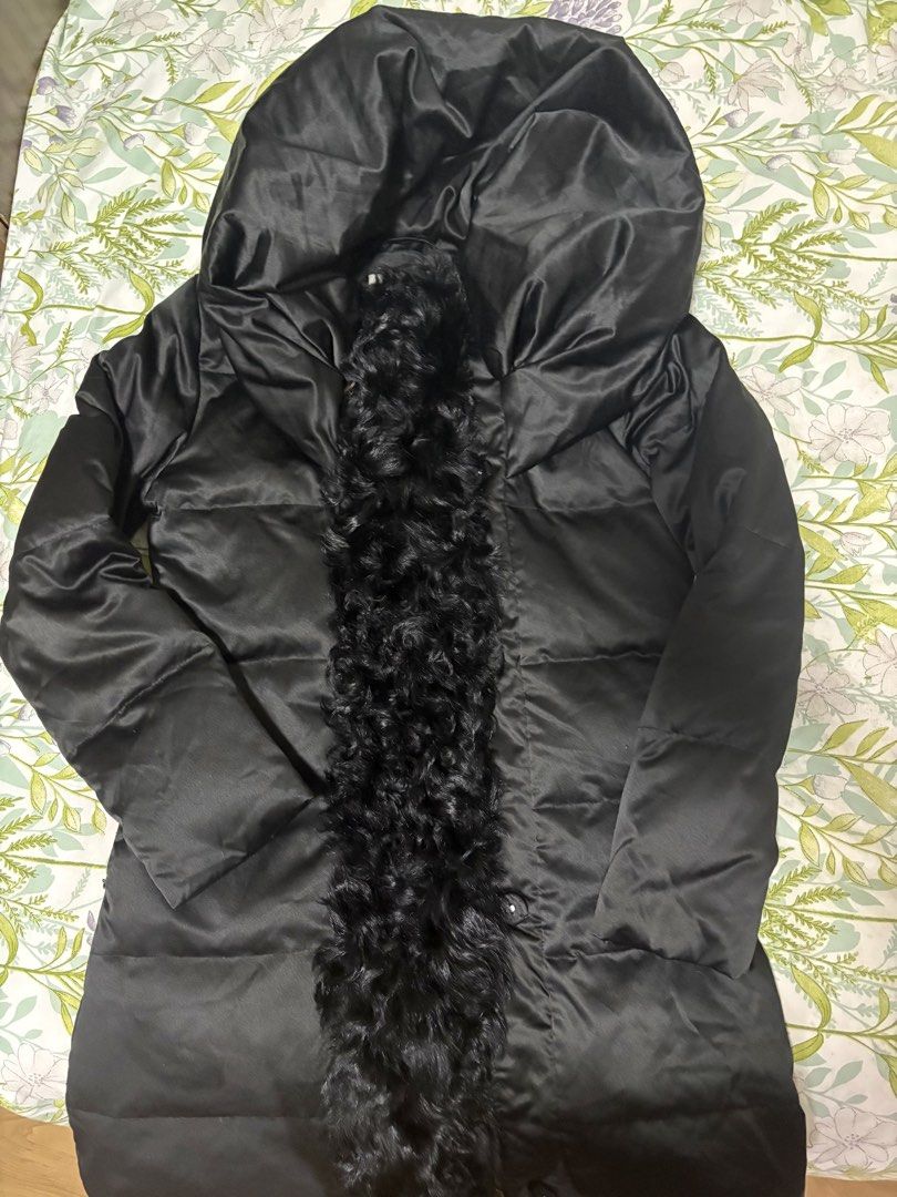 Moncler Black Puffer Jacket with Fur Trim (Category: Coats, Jackets and Outerwear) located in Quezon City. Submitted by bluefrenchorn (Listing ID 1462327882, Image 2). Description: - Moncler puffer jacket - Color: black - Cozy fur trim down the front - Designed for warmth and style in cold weather Measurements: 18x33 inches.