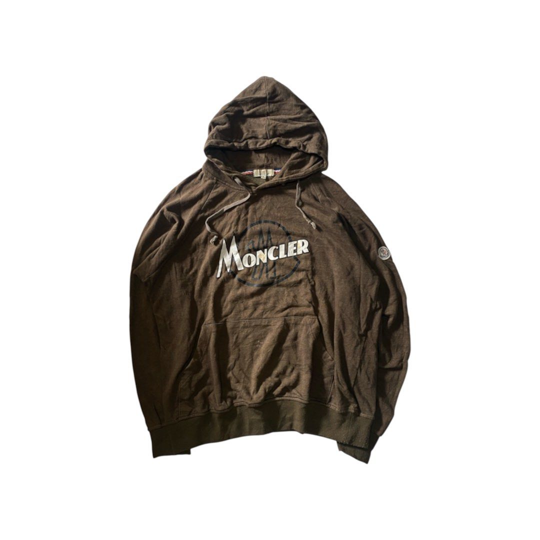 Moncler Choco Brown Hoodie (Category: Coats, Jackets and Outerwear) located in Manila. Submitted by finofindthisart (Listing ID 1462354190, Image 1). Description: Length 27 Width 25 Measured it by inches P850 Issue: N/A This is a pre-loved/thrifted items and may show minor signs of issue due to its vintage nature. Kindly manage expectations. No refunds or exchanges will be accepted. 📍Pasay City DM for inquiries..