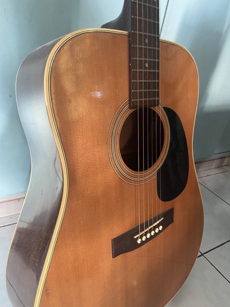 Moriss Japanese Acoustic Guitar (Category: Musical Instruments) located in Manila. Submitted by lexarellano_ (Listing ID 1462372830, Image 2). Description: This is a w-18 moriss acoustic guitar (female owner) Rfs: lost interested of hobby Issue: few scratches but still good to play and the sound is well. 🎸 Price still negotiable if SURE BUYER ONLY.