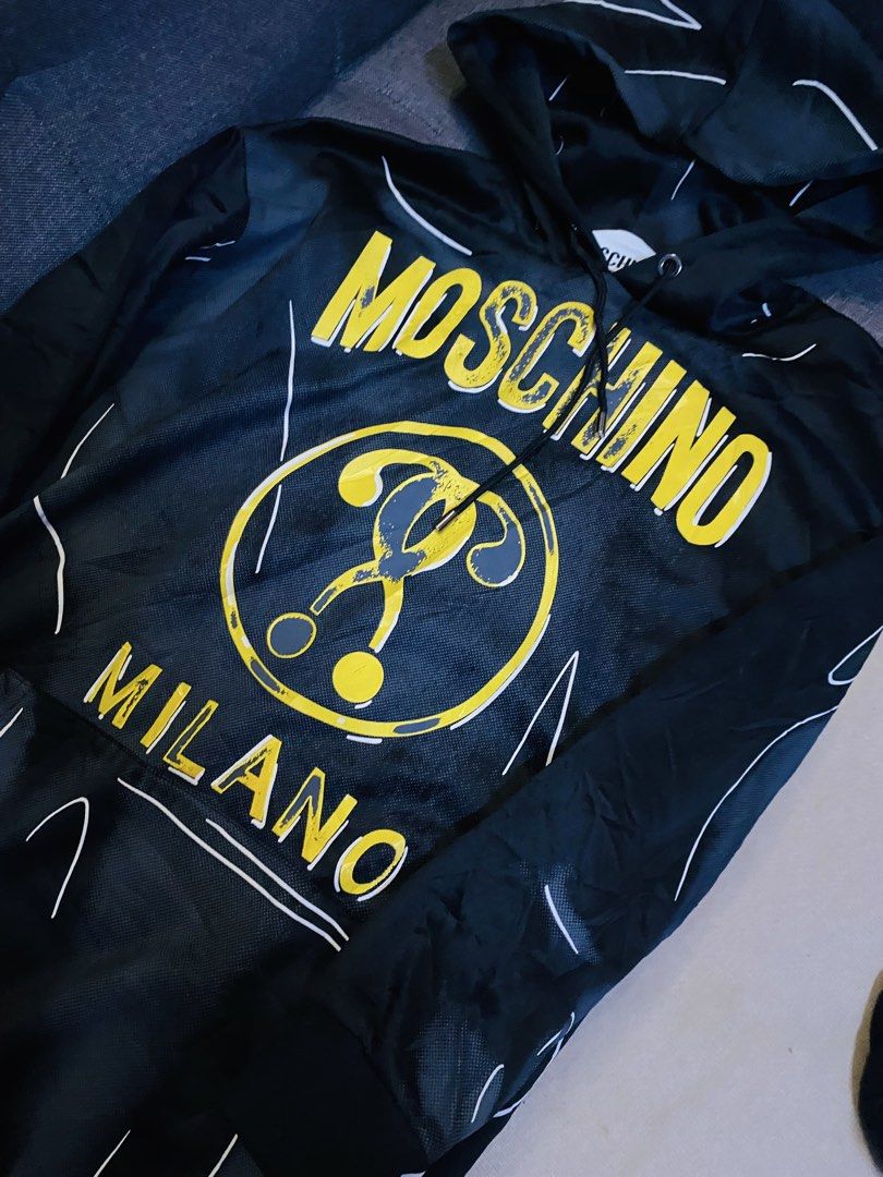 Moschino long hoodie jacket (Category: Activewear) located in Caloocan City. Submitted by luxurymurayta888 (Listing ID 1462424355, Image 2). Description: large.