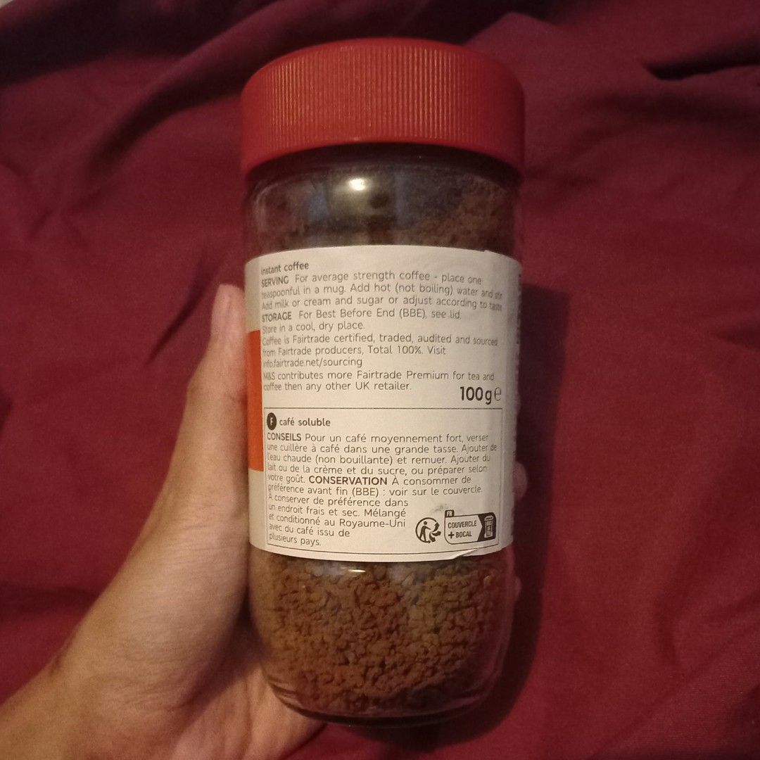 M&S Rich & Smooth Instant Coffee (Category: Beverages) located in Imus. Submitted by mj.trinidad (Listing ID 1462298194, Image 2). Description: 300 each. - M&S (Marks and Spencer) Rich & Smooth Instant Coffee - 100g - Sealed - Fresh from and Packed in the UK. 3 Bottles available. Imus, Cavite area. Meet up sa Jade Residences 7/11..