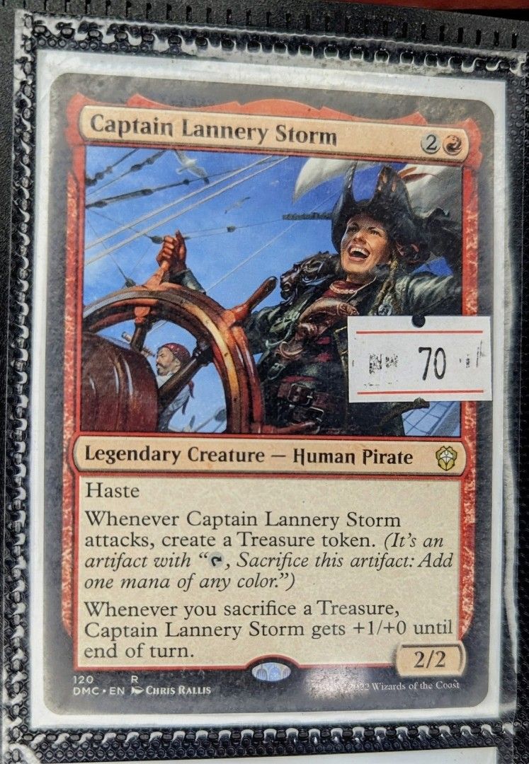 [MTG] Captain Lannery Storm | DMC 120 - Normal (NM) (Category: Raw Singles) located in Paranaque City. Submitted by mowrisyo (Listing ID 1462355938, Image 2). Description: Bring home a crisp, collectible MTG promo card in near-mint condition—ideal for building your collection, deck building, or enjoying casual play with a satisfying card feel. What you’re getting: - Authentic, original MTG card - Sold individually per piece Condition & authentici