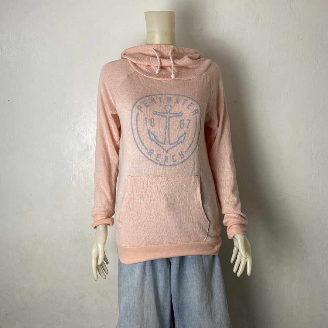 MV Sport 🌸| Peach High neck Jacket (Category: Coats, Jackets and Outerwear) located in Bulacan. Submitted by orc.ph (Listing ID 1462351207, Image 2). Description: MV Sport ✨ | Peach High neck Jacket Material Used: Cotton - Peach - Long Sleeve - High neck - Double Pockets - Beach Vibes - Front Print Beach Design - Casual - Semi Formal - Streetwear ‎-Size: XS -Width:16" ‎-Length: 24" ‎ ‎Pristine Condition. No Visible Flaws. No Issue At All ‎ ‎⚠️No