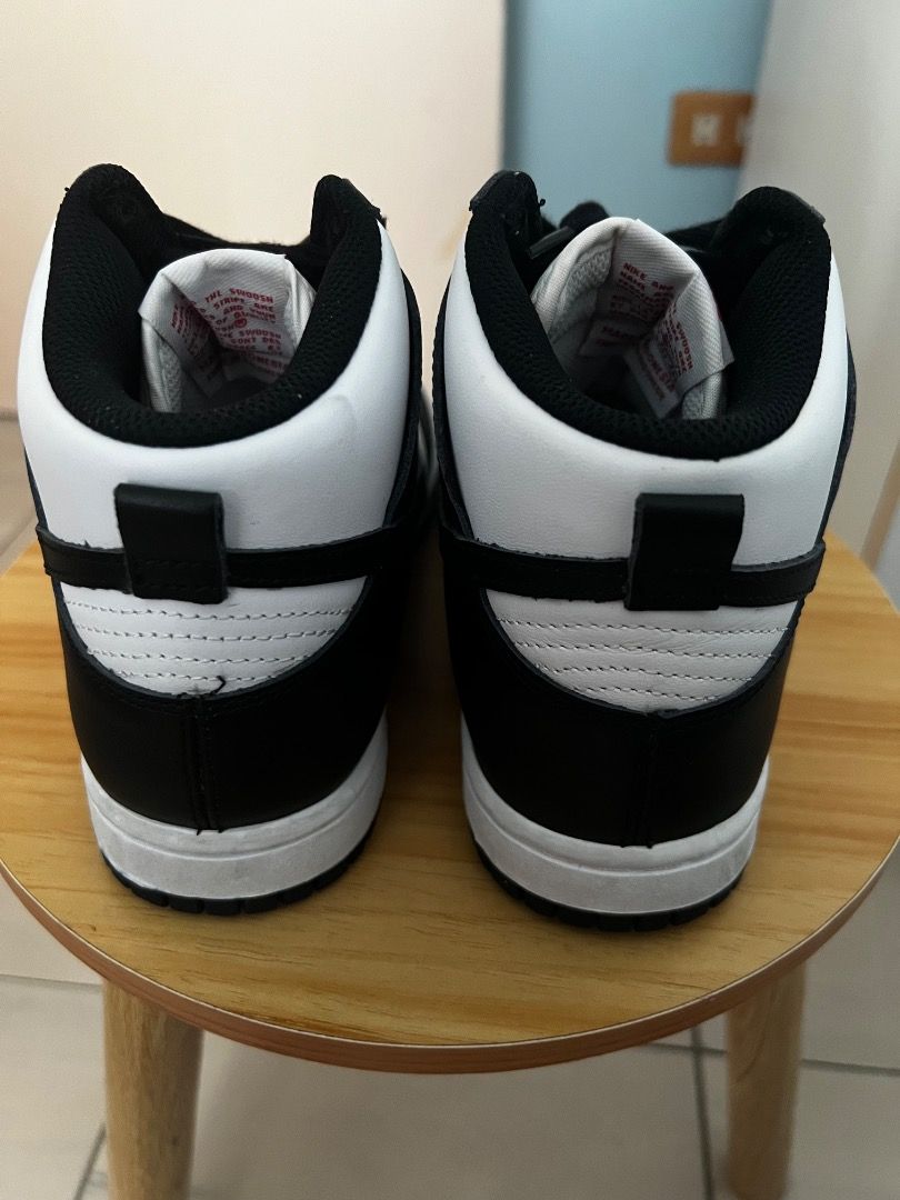 Nike Dunk High Panda Black White Sneakers (Category: Sneakers) located in Calamba. Submitted by andhei (Listing ID 1462309748, Image 2). Description: Classic black and white Nike Dunks, high-tops. Up for sale this pair of nike shoes. Shoes is in good condition, used once for a brief of time, same as new condition. Guaranteed 100% authentic. .