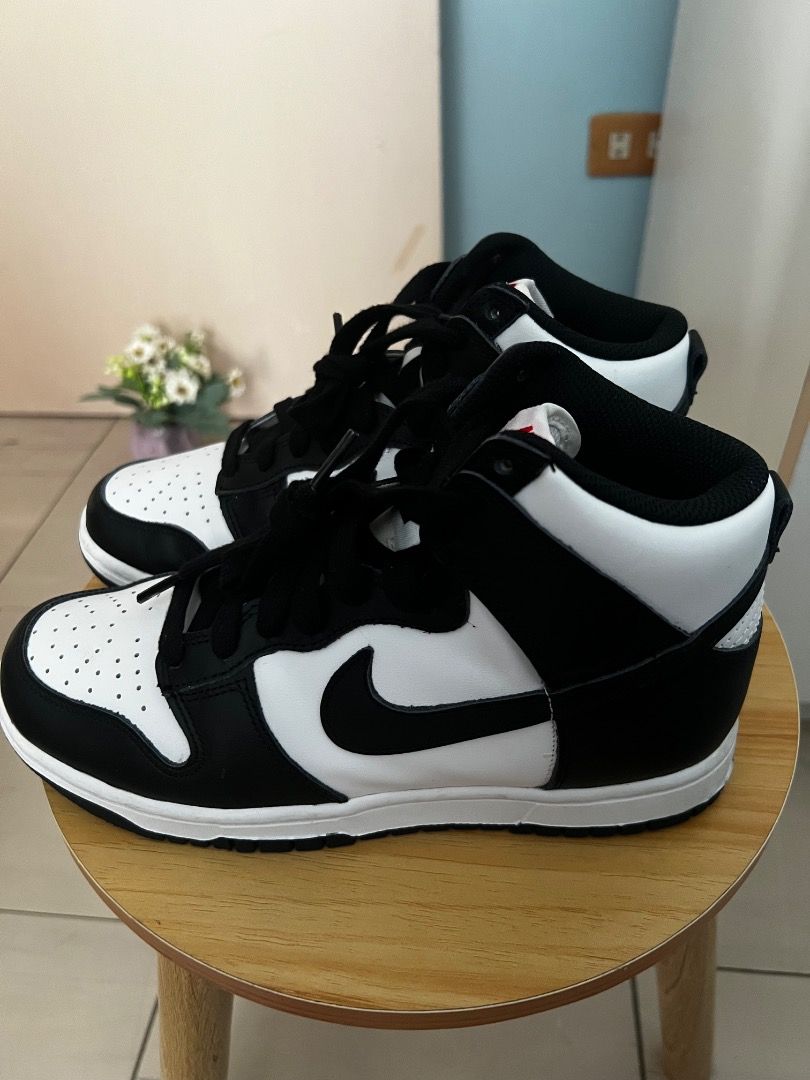 Nike Dunk High Panda Black White Sneakers (Category: Sneakers) located in Calamba. Submitted by andhei (Listing ID 1462309748, Image 3). Description: Classic black and white Nike Dunks, high-tops. Up for sale this pair of nike shoes. Shoes is in good condition, used once for a brief of time, same as new condition. Guaranteed 100% authentic. .